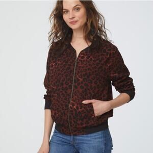 BeachLunchLounge Rumba Red Leopard Print Bomber Jacket